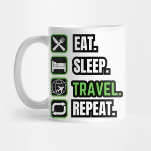 Eat Sleep Travel Repeat Mug